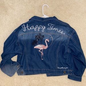 Happy Times Custom Embroidered Jean Jacket